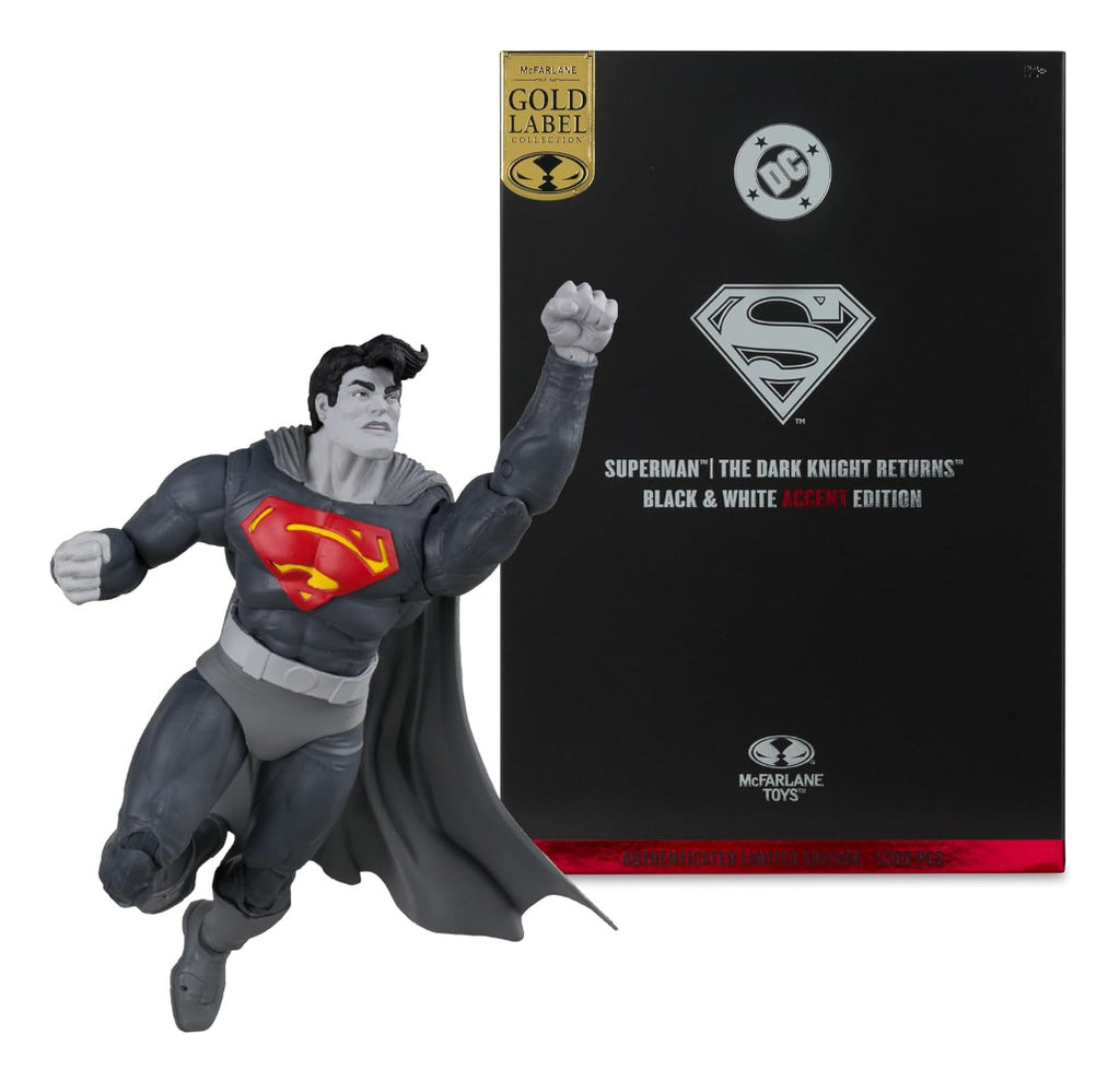 Figura Mcfarlane Dark Knight Returns Superman Gold Label B/n
