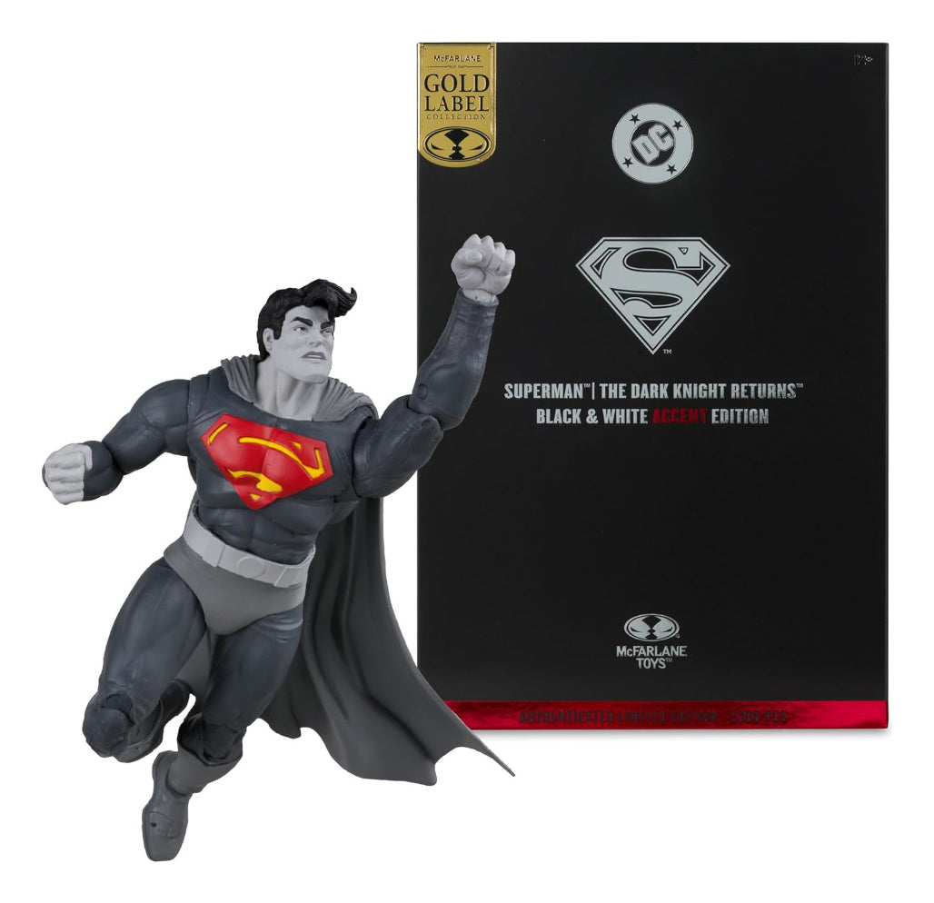 Figura Mcfarlane Dark Knight Returns Superman Gold Label B/n