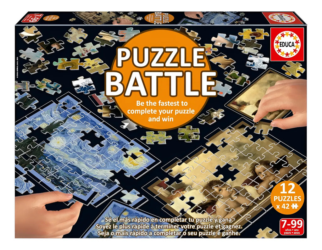 Rompecabezas Y Juego Batalla Obras De Arte 12x42 Pzs Educa