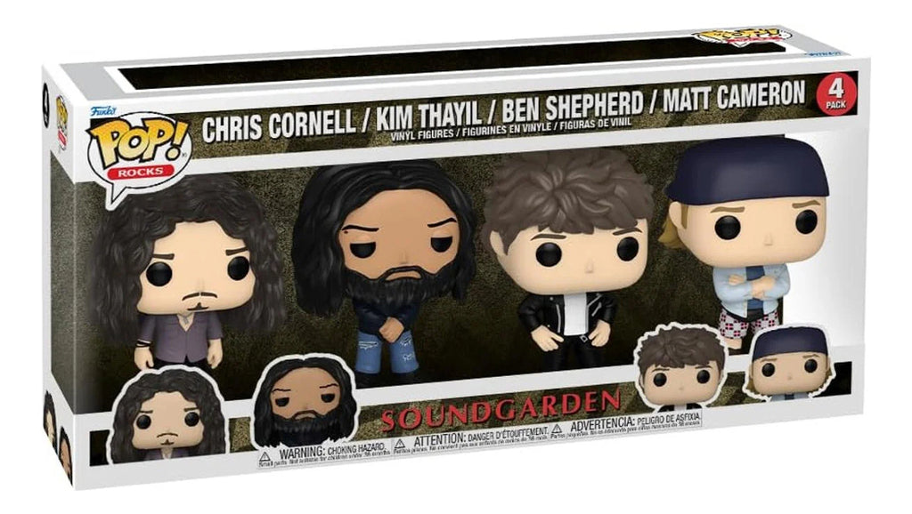 Figura Soundgarden Chris Cornell Kim Thayil Ben Shepherd Matt Cameron 4 Pack Pop! Rocks Funko