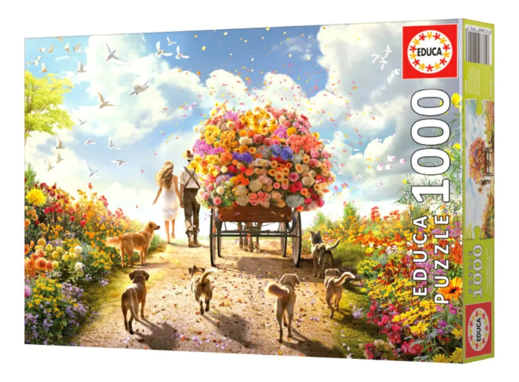 Rompecabezas Carro De Flores 1000 Piezas Educa