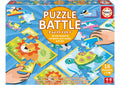 Rompecabezas Y Juego Batalla De Animales 9x16 Piezas Educa