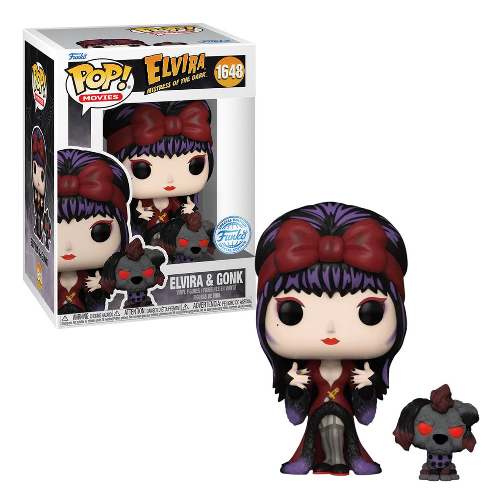 Figura Coleccionable Funko Pop! Elvira Con Gonk Moonlight 11.3cm Vinilo