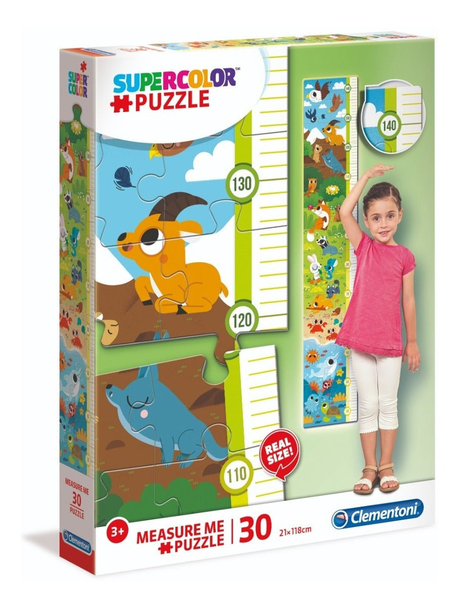 Animales Mide A Tu Hijo Hija Rompecabezas 30 Pz Clementoni