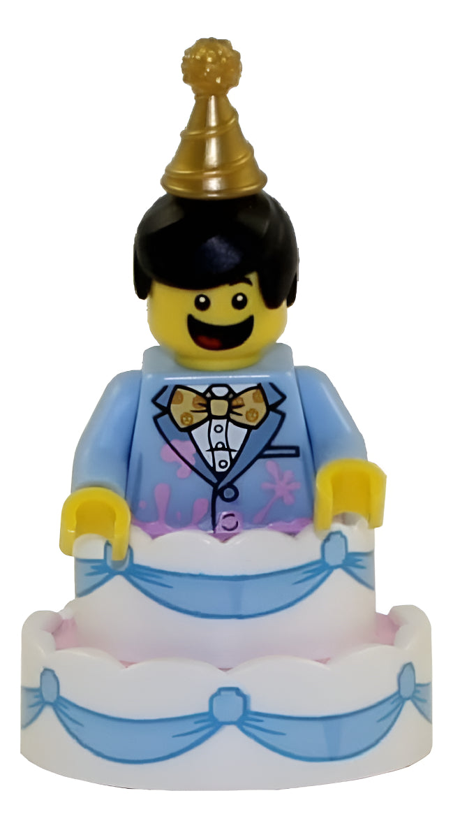 Chico Pastel Cumpleaños Minifigura Lego Serie 18 Original