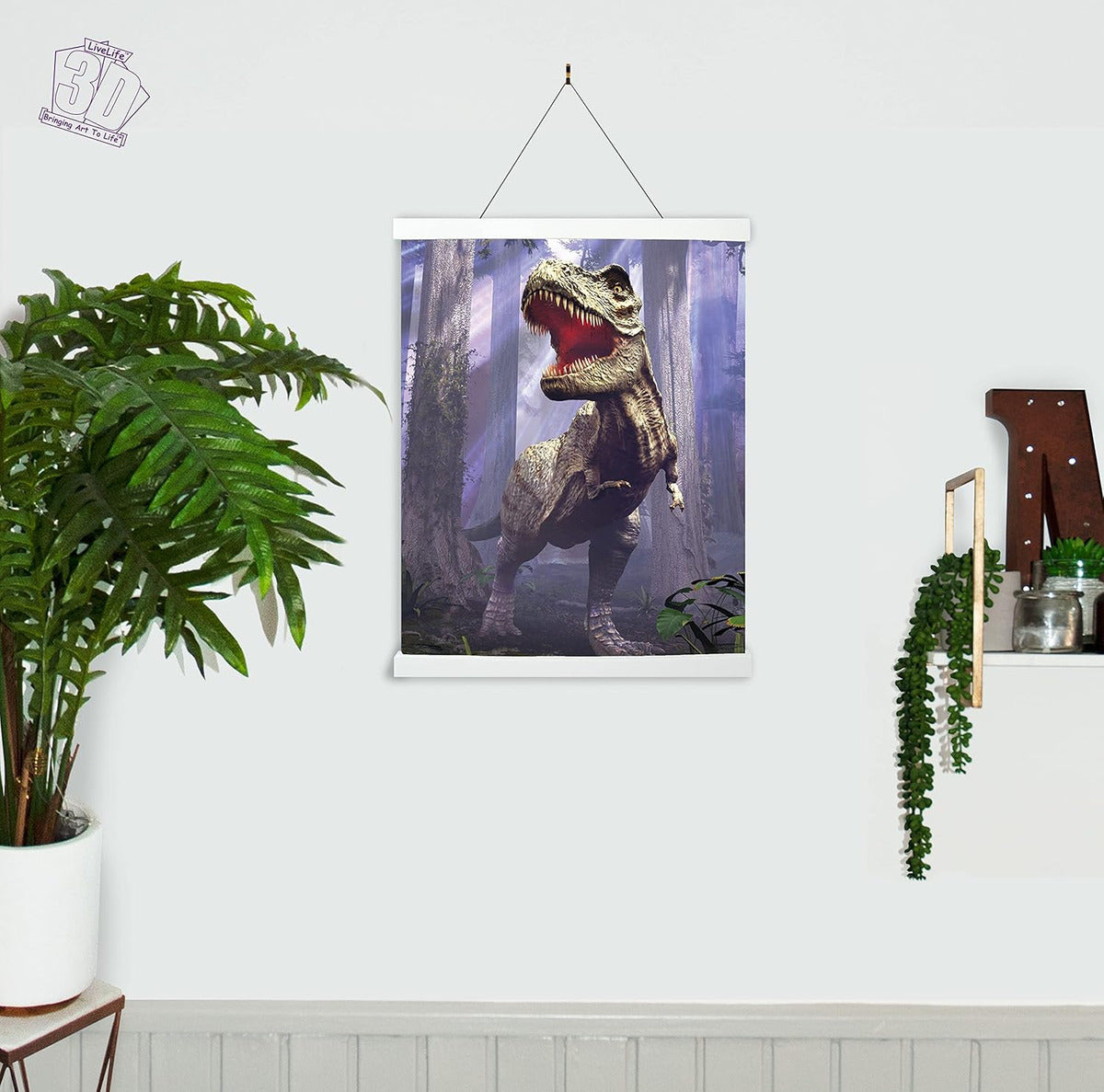 Deluxe Póster 3d Live Life Pctures - T-rex Scene