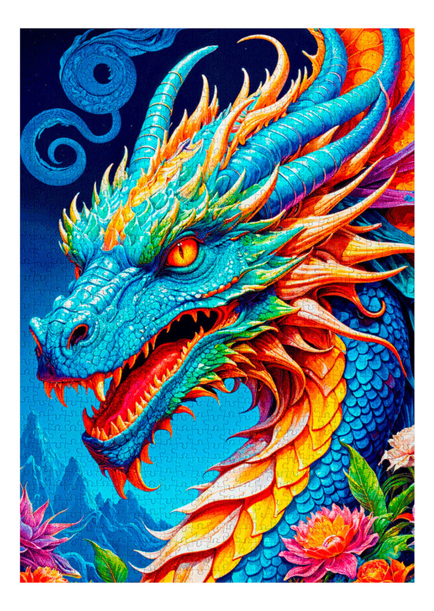 Rompecabezas Enjoy Puzzle 1000 Piezas Dragón Azul