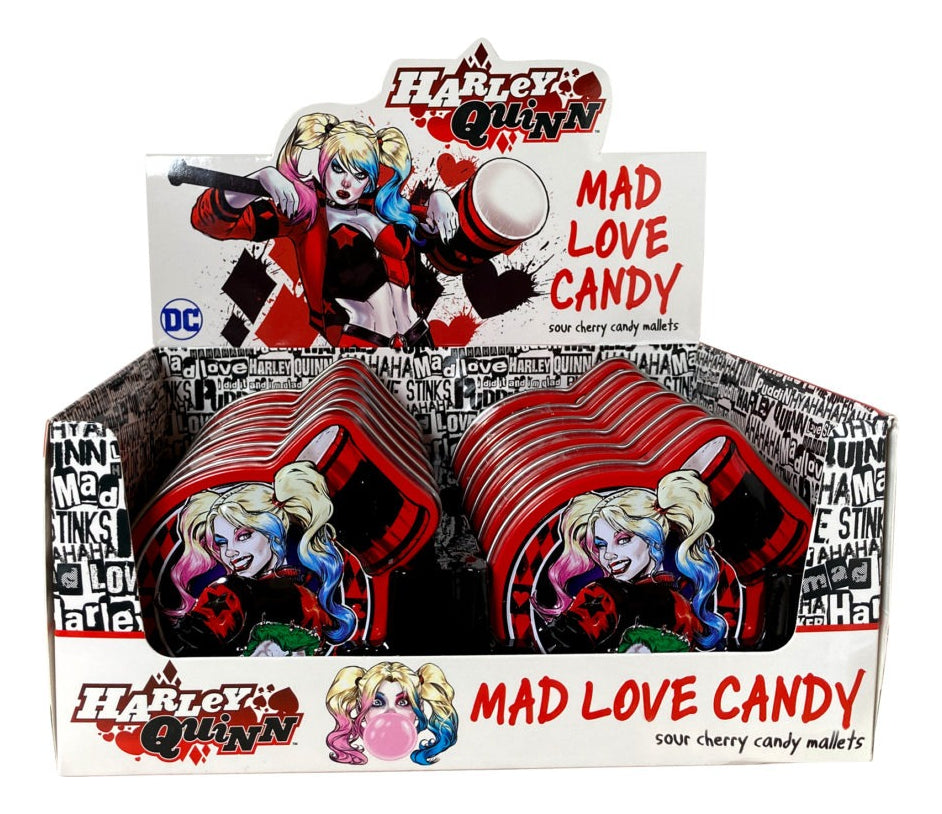 Display Lata Dulces Dc Comic Harley Quinn Mad Love 12 Piezas