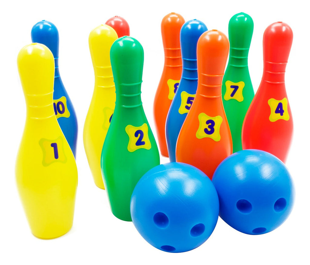 Jgo. Boliche Mediano De Plastico 12pz Didactico