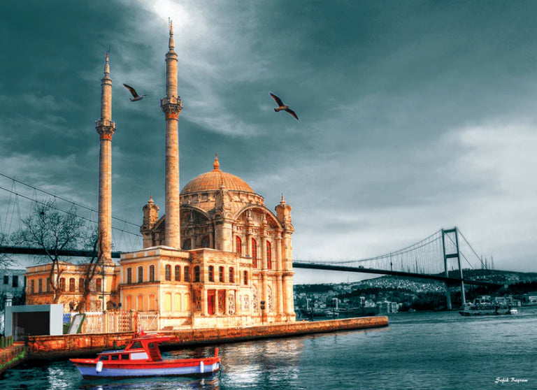 Rompecabezas Anatolian Sefik Bayram Mezquita De Ortakoy 1000 Piezas 14+