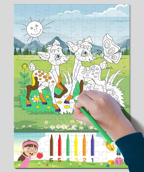 Art Kids Resuelve La Suma Pinta X Números Art Puzzle 100 Pzs