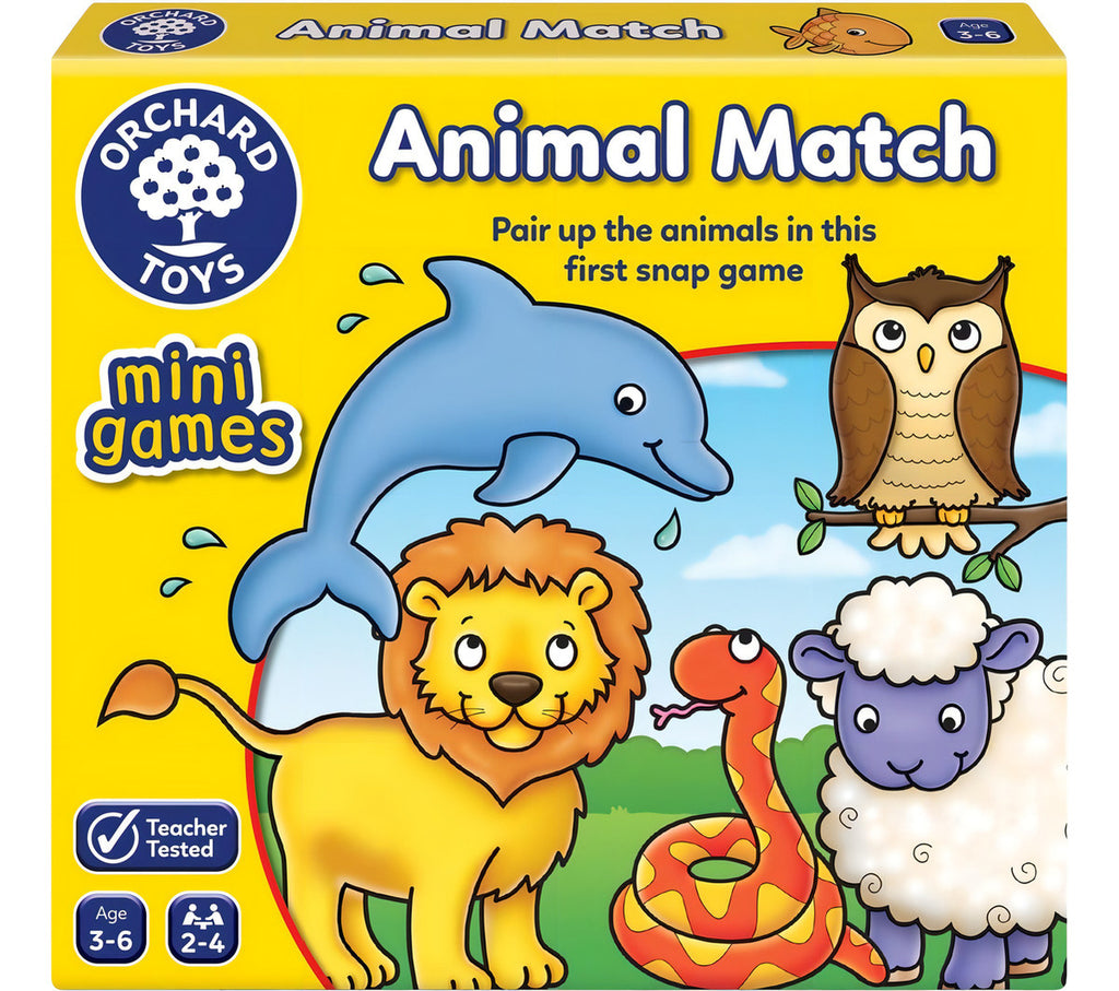 Juego De Mesa Mini Game Animal Match Orchard Toys 32 Cartas Animales