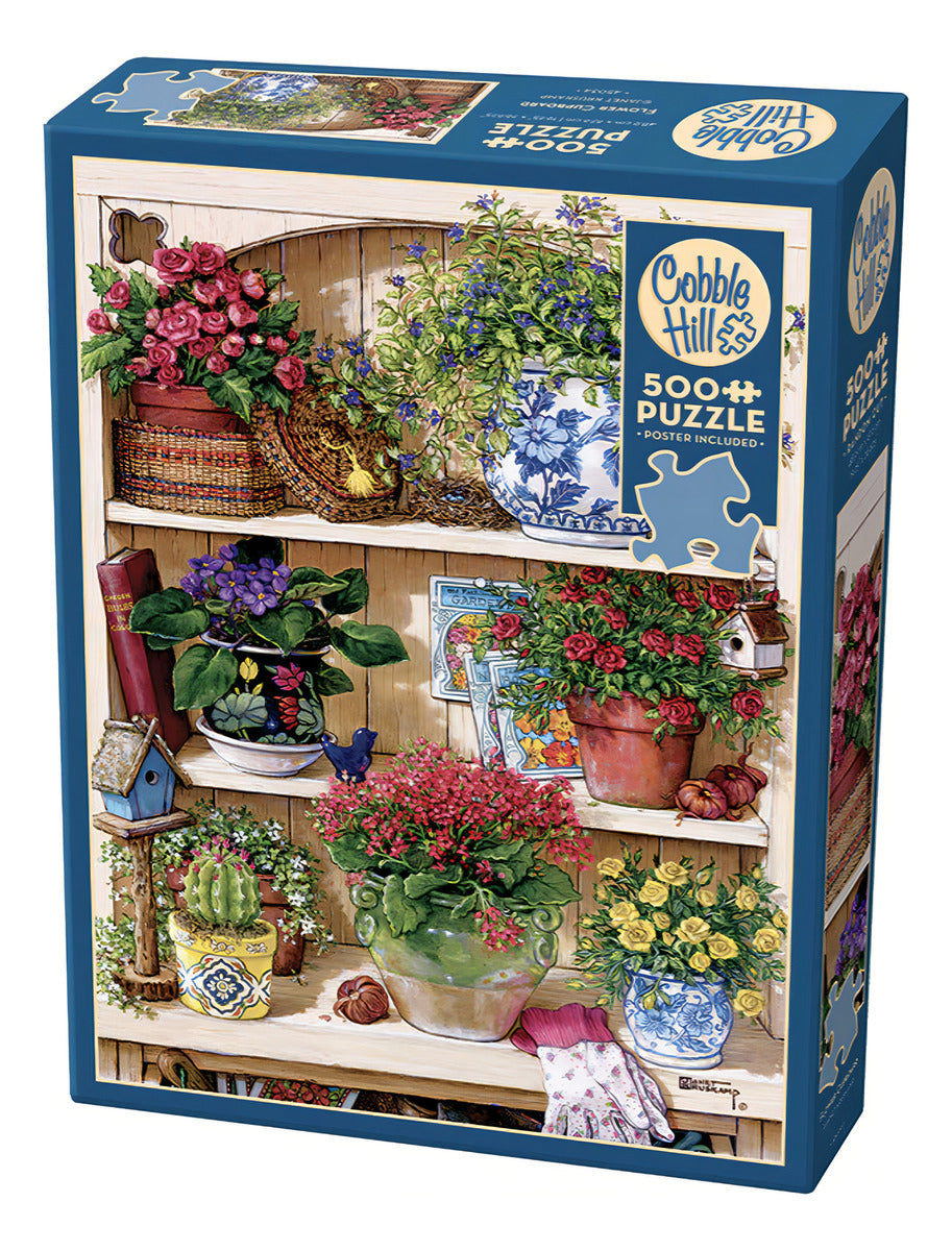 Rompecabezas Cobble Hill 500 Piezas Modelo Repisa De Flores Arte Flora