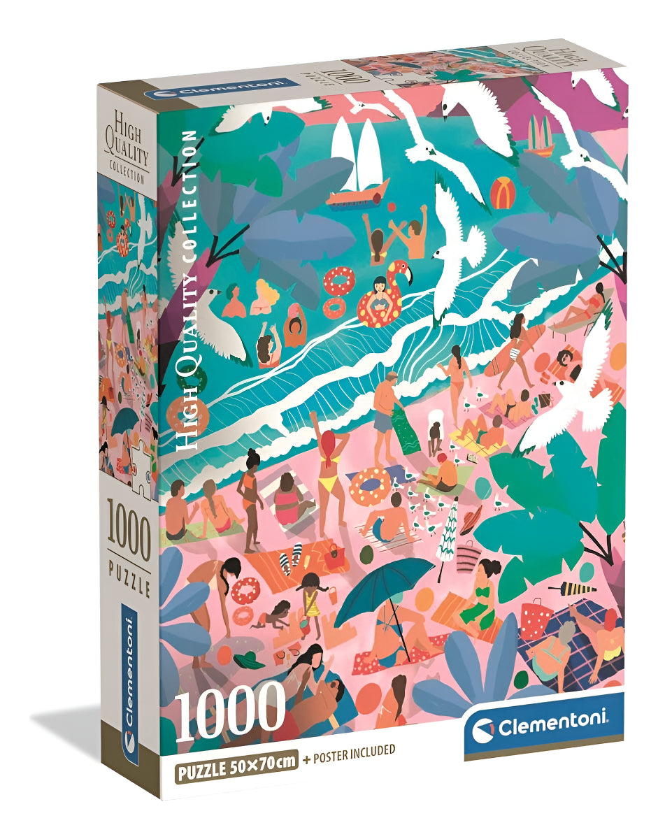 Puzzle Clementoni Domingo En La Playa Compact 1000 Pzs 39938