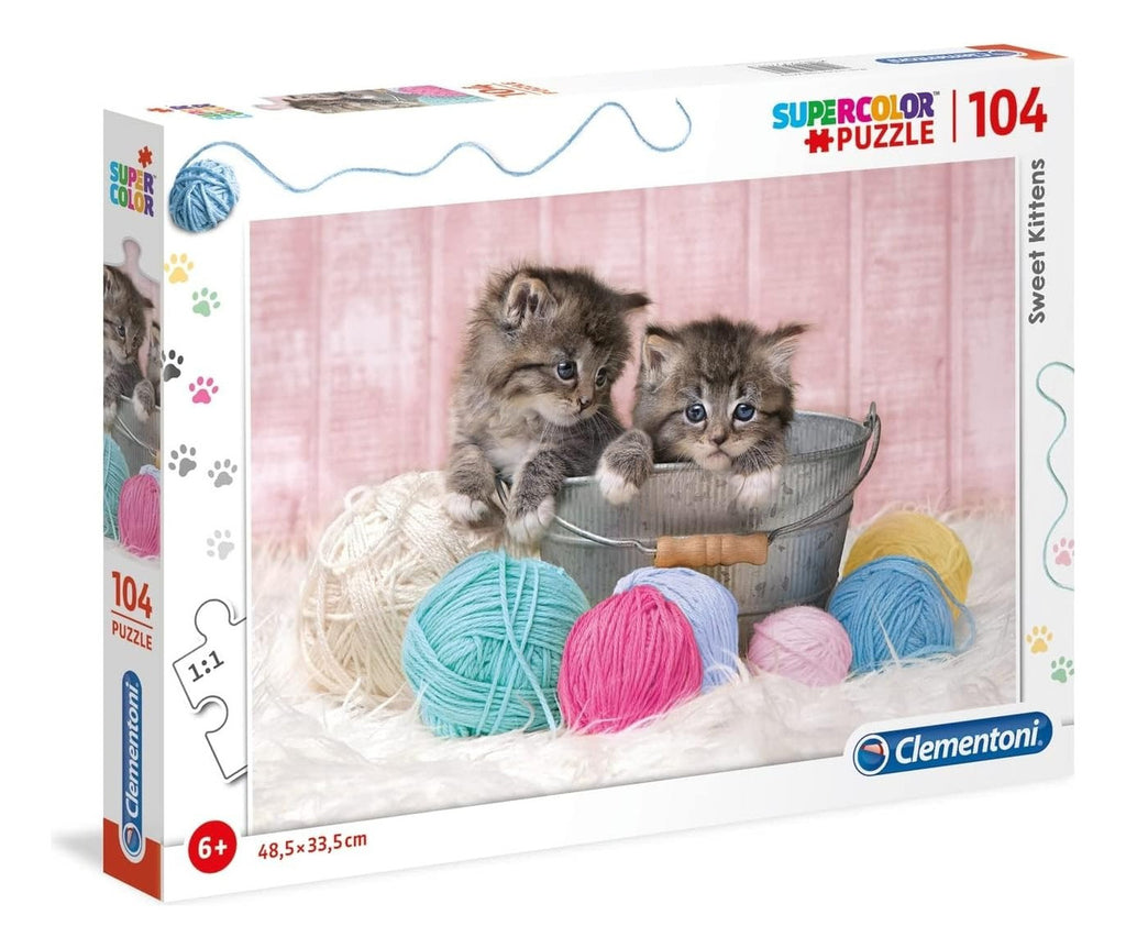 Rompecabezas Clementoni Dulces Gatitos 104 Piezas