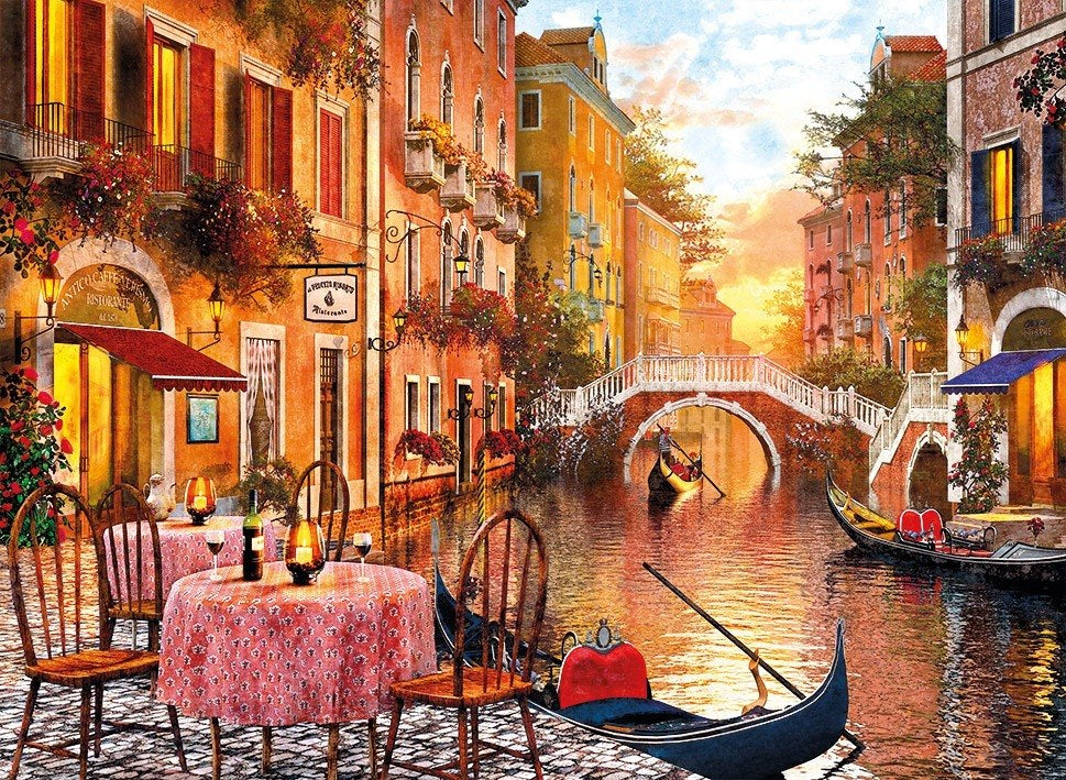 Venecia Canal Atardecer Italia Rompecabezas 1500 Clementoni