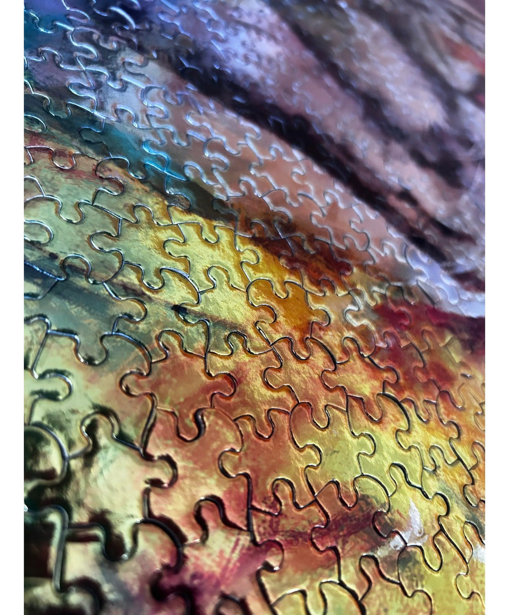 Rompecabezas León Vibrant Safari Foil Ki Puzzles 1000 Pzs
