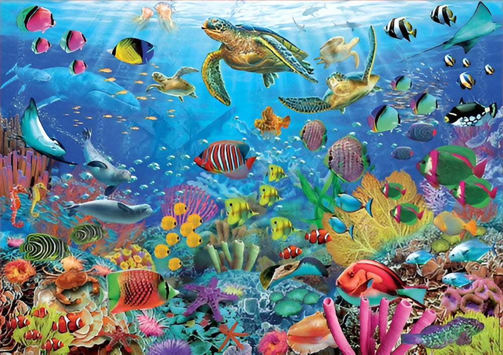 Puzzle Rompecabezas 1000 Pzs Tortugas En El Paraíso Educa