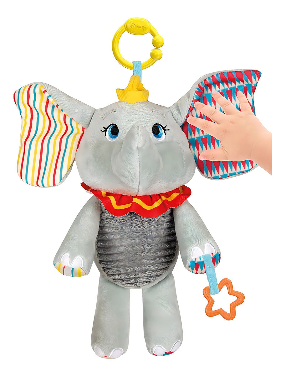 Peluche Dumbo Texturas Con Actividades Y Sonido Clementoni Multicolor
