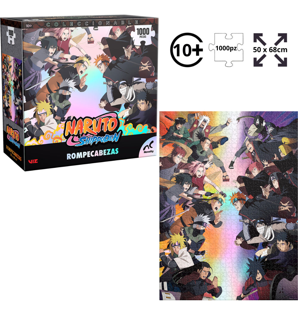 Rompecabezas Naruto Shippuden 1000 Piezas  Puzzle Coleccionable De Anime Para Adultos Y Niños  50 X 68 Cm Con Personajes Icónicos