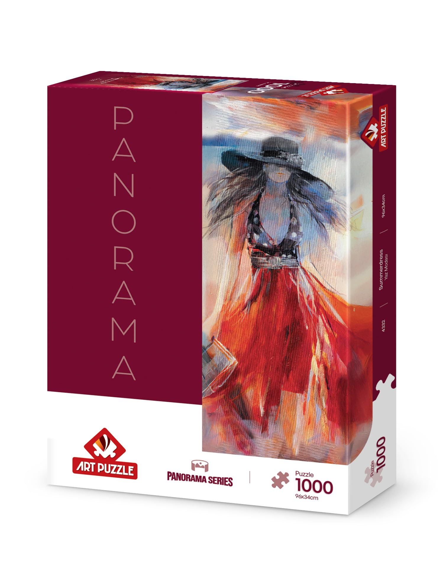 4332 Vestido de Verano Panorama Art Puzzle (96 x 34 cm, 1000 Piezas)