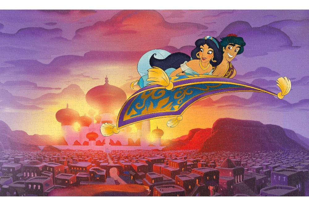 Rompecabezas Aladino Y Jasmine 1000 Piezas De Plástico
