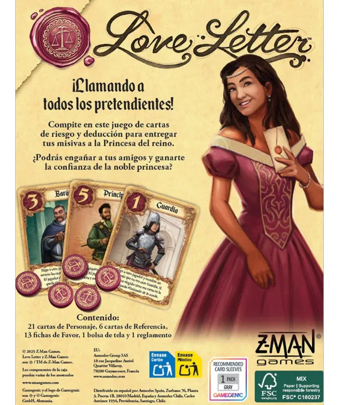 Love Letter Juego De Mesa En Español Asmodee