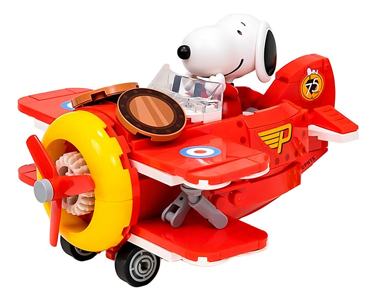 Juego Construcción Snoopy Pantasy Peanuts Biplane Cantidad De Piezas 180