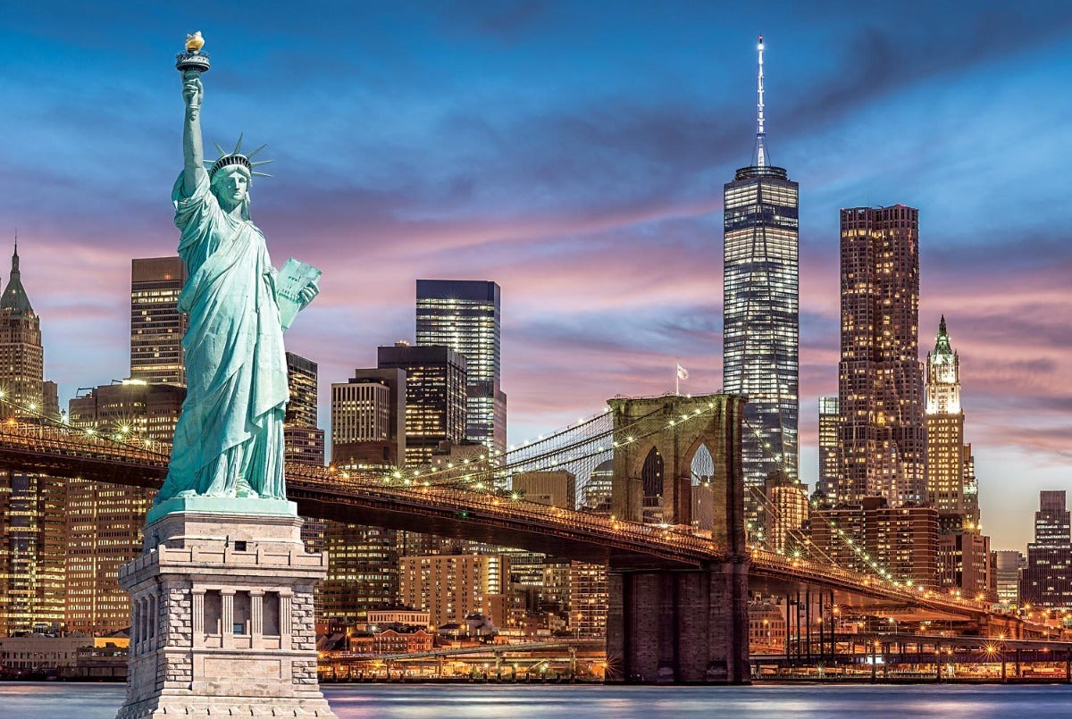 Estatua Libertad Puente Brooklin Rompecabezas Tomax 1000 Pzs