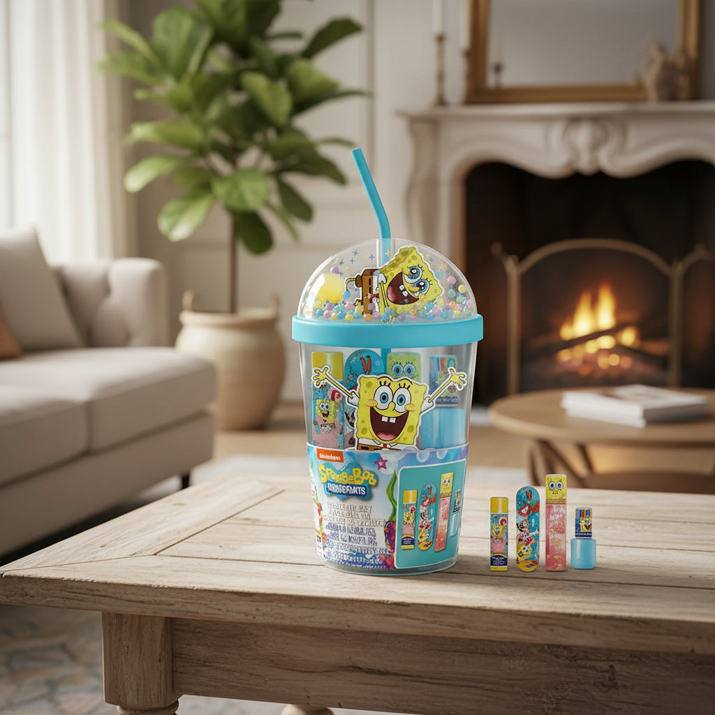Vaso Bob Esponja Con Cosméticos Townley