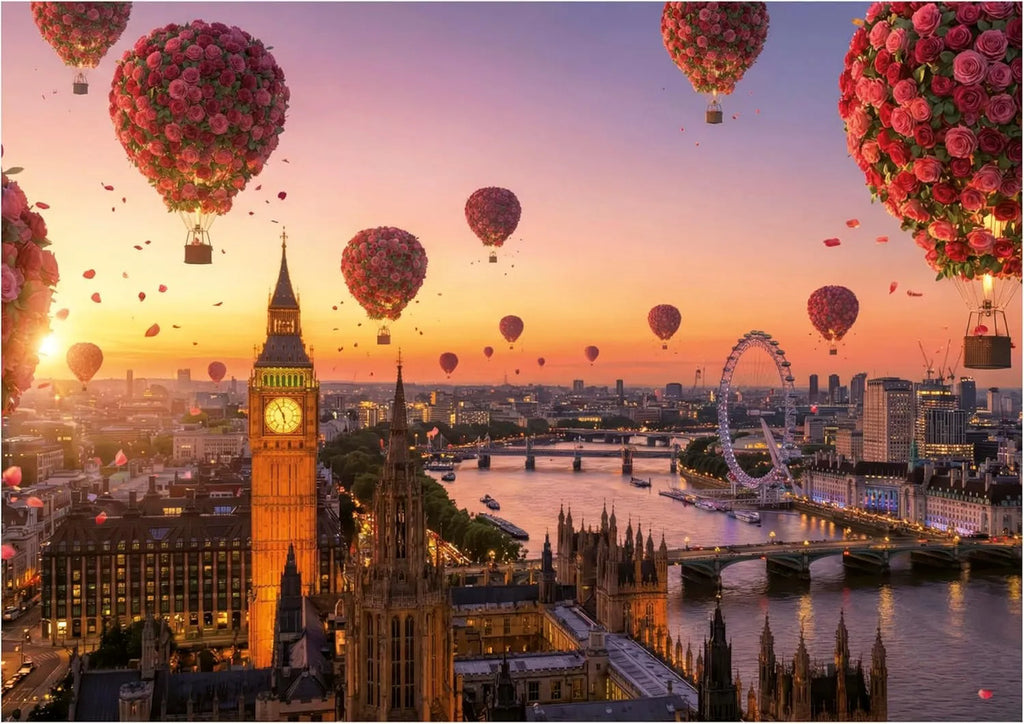 Rompecabezas Educa 1000 Piezas Londres Globos De Rosas