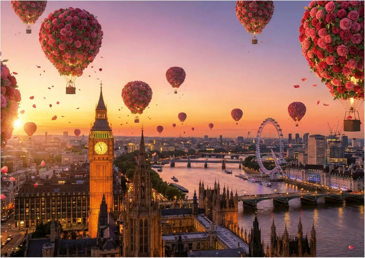 Rompecabezas Educa 1000 Piezas Londres Globos De Rosas