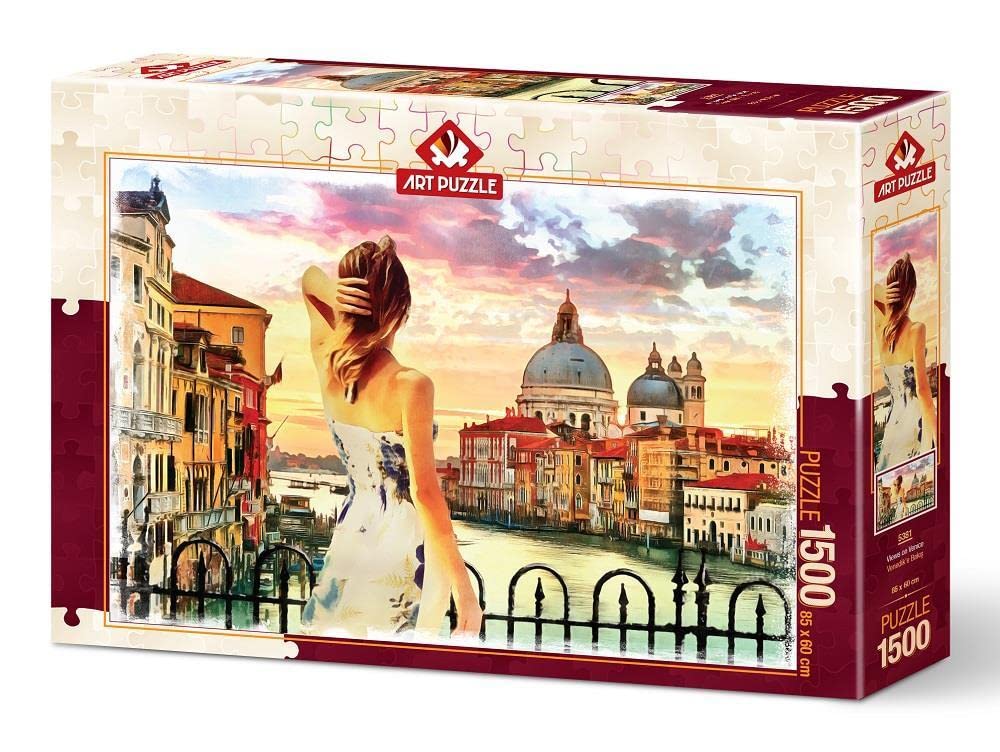 Art Puzzle Venecia 'E Bak?? Rompecabezas 1500 Piezas Vistas sobre Venecia Marca 85X60 cm