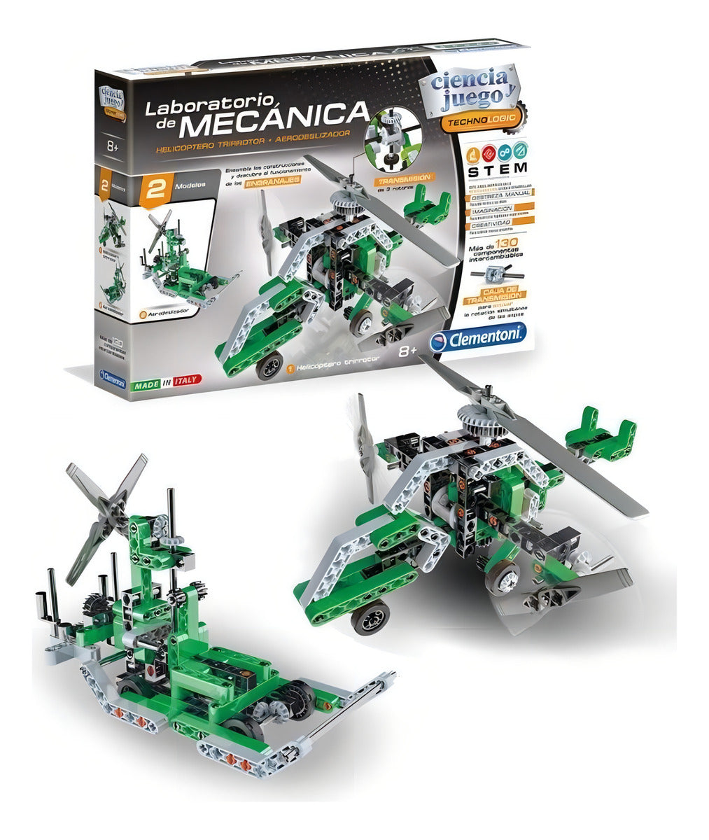 Juego De Mecanica Y Ciencia Technologic (italy) Helicoptero Cantidad De Piezas 130