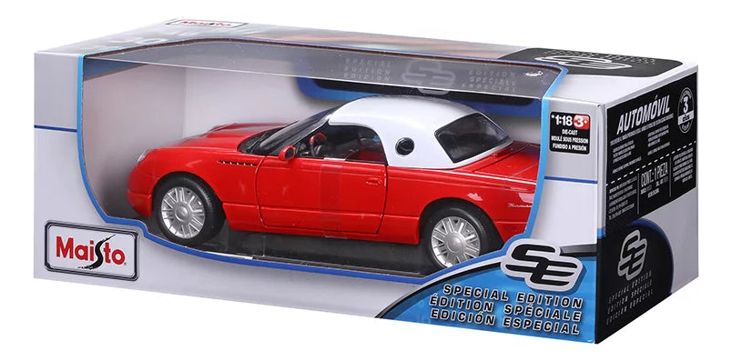 Auto A Escala Ford Thunderbird Maisto 1:18 Rojo