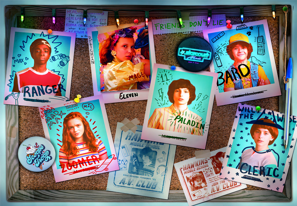 Rompecabezas Stranger Things Vintage 1000 Clementoni Netflix