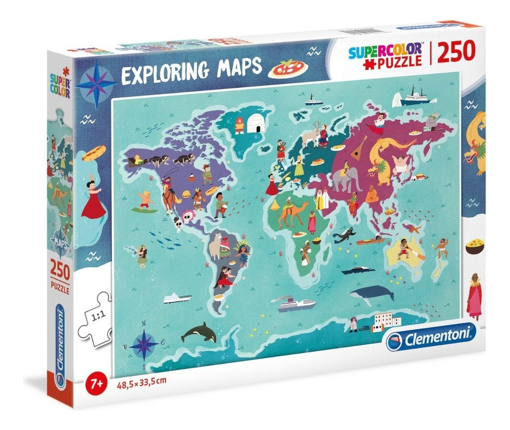 Mapa Para Niños Conoce El Mundo Rompecabezas 250p Clementoni