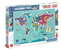 Mapa Para Niños Conoce El Mundo Rompecabezas 250p Clementoni