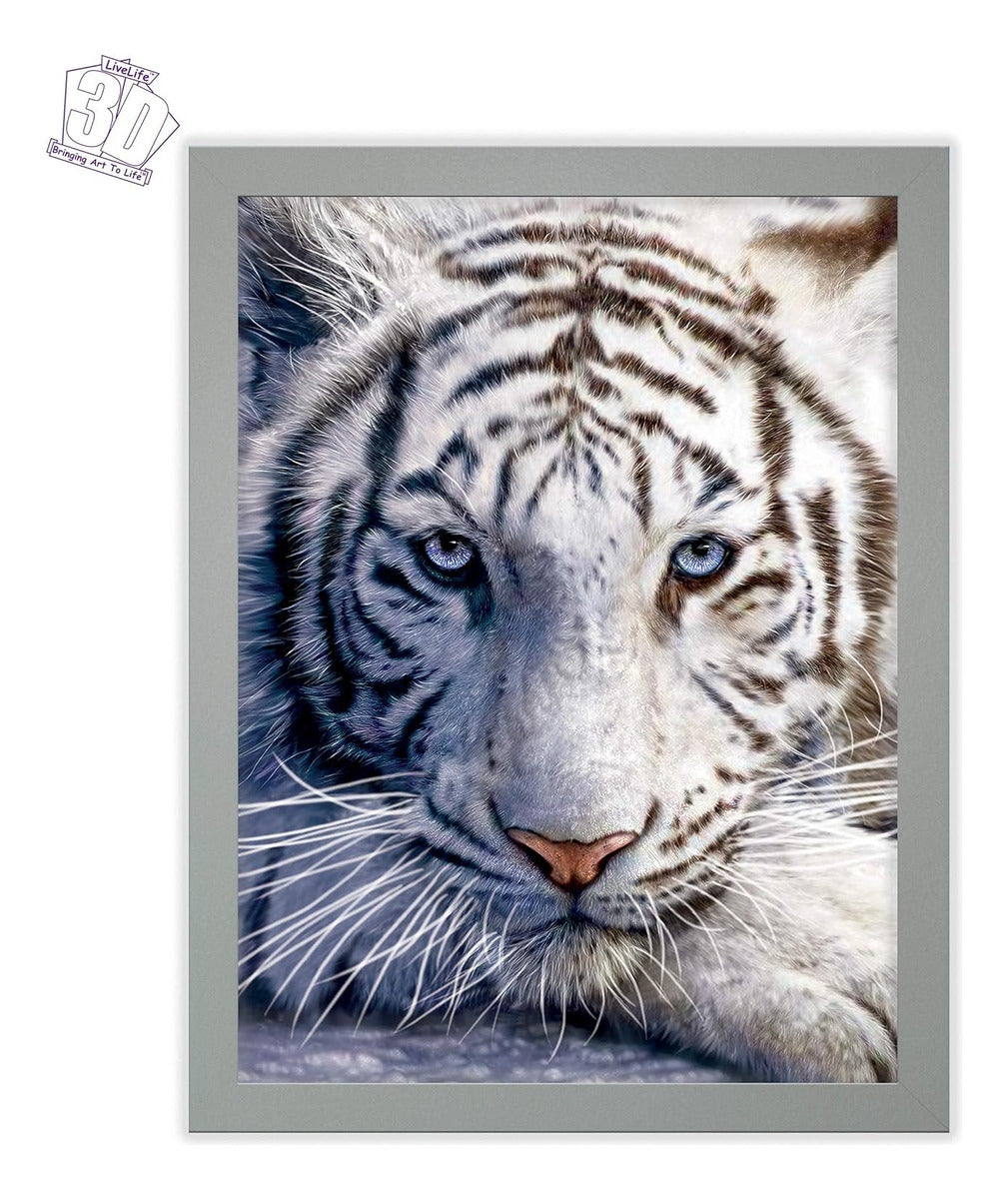 Deluxebase Póster 3d Livelife White Tiger Repose