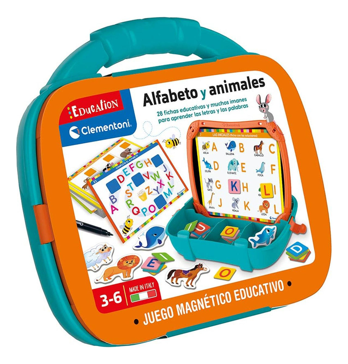 Clementoni Juego Educativo Maletín Magnético Alfabeto Y Anim