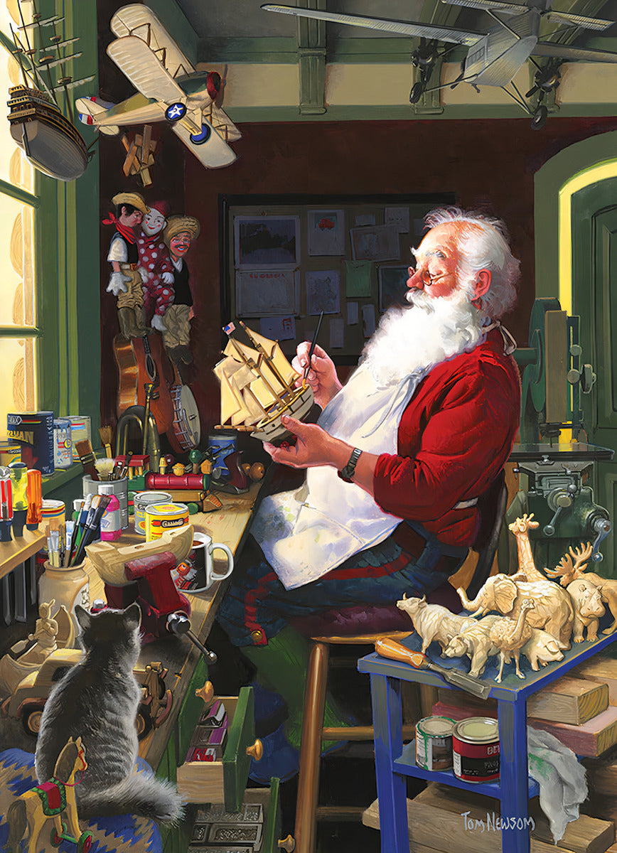 Rompecabezas 500 Piezas Papá Noel Navidad Cobble Hill 50x68cm Cartón