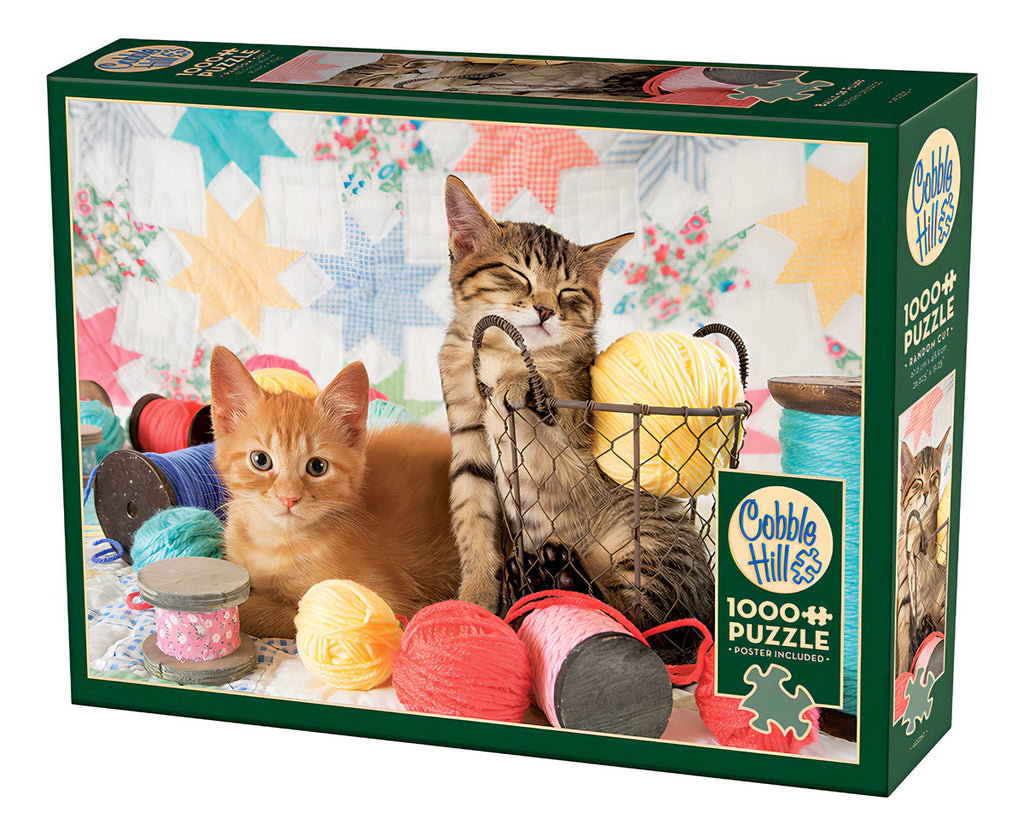 Rompecabezas Cobble Hill 1000 Piezas Gatos Bolas De Pelusa