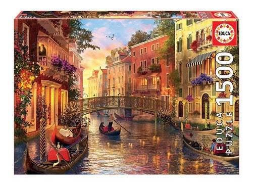 Puzzle Rompecabeza Educa X 1500 Atardecer En Veneciam 17124