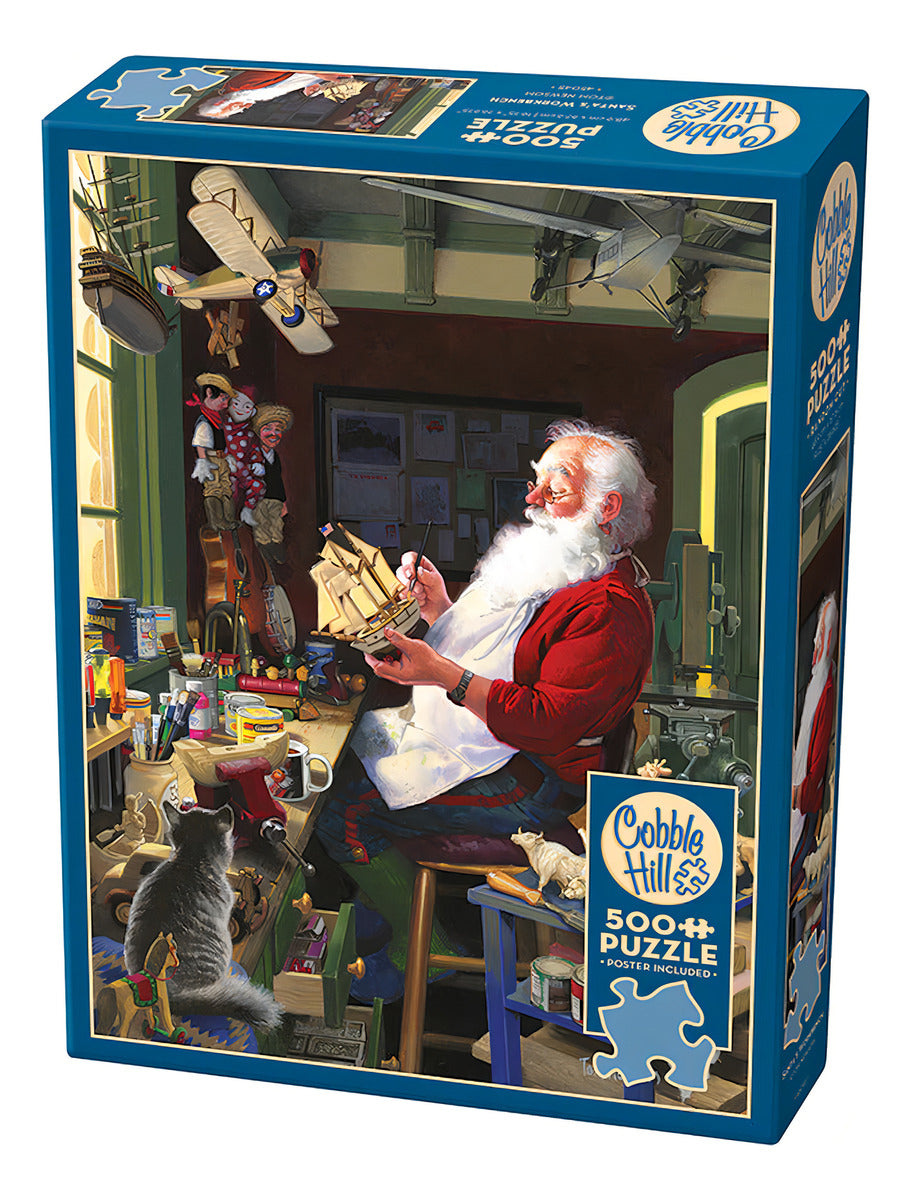 Rompecabezas 500 Piezas Papá Noel Navidad Cobble Hill 50x68cm Cartón