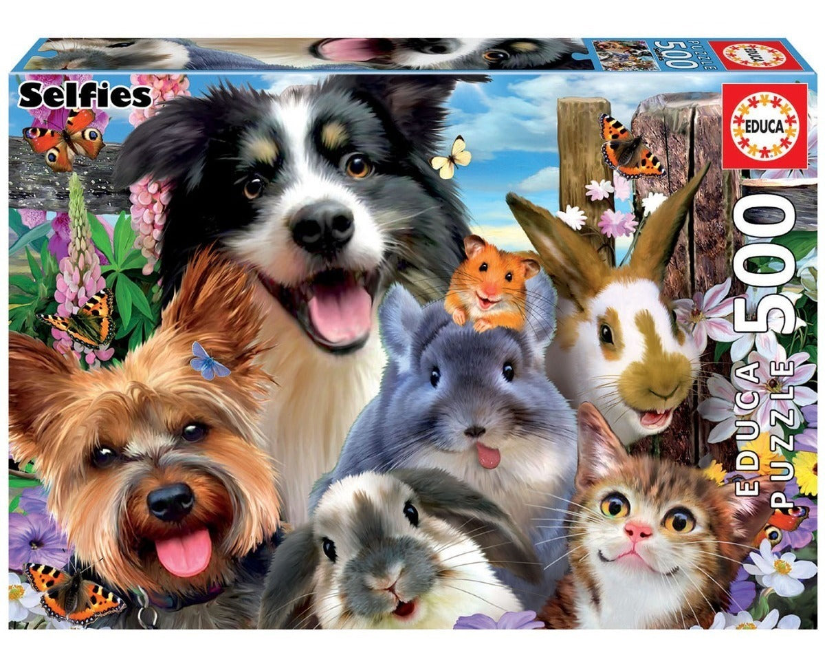 Rompecabezas 500 Piezas Animal Cartón 48x34cm Educa Borras Amigos Patio