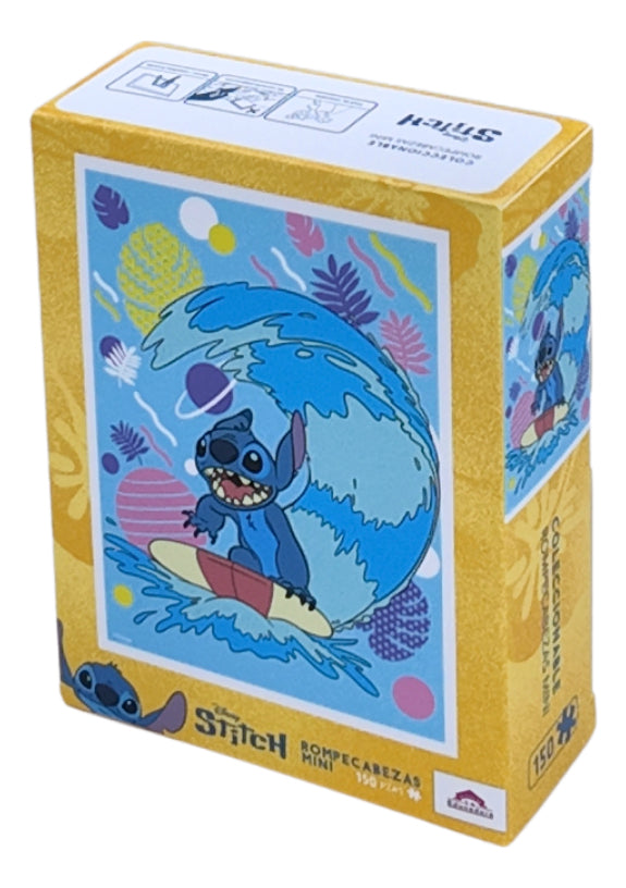 Rompecabezas Stitch Surfeando 150 Piezas Disney Plástico Con Caballete