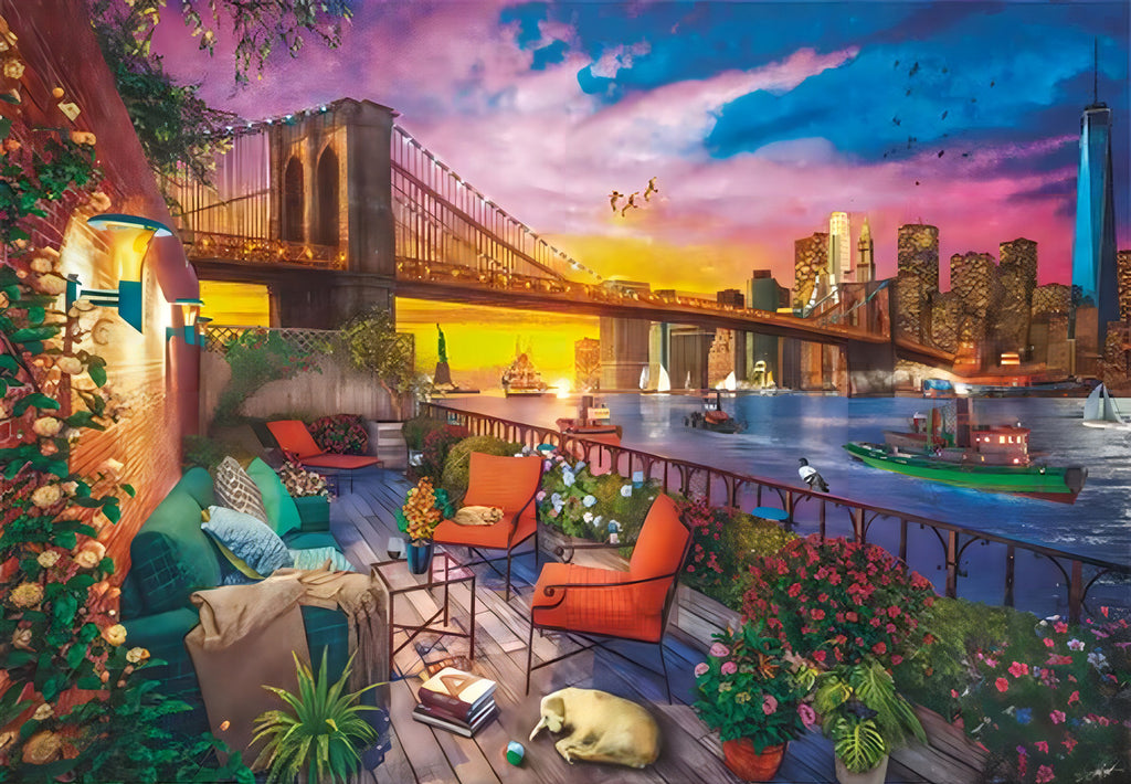 Rompecabezas Balcon Manhattan Nueva York 3000 Pz Clementoni