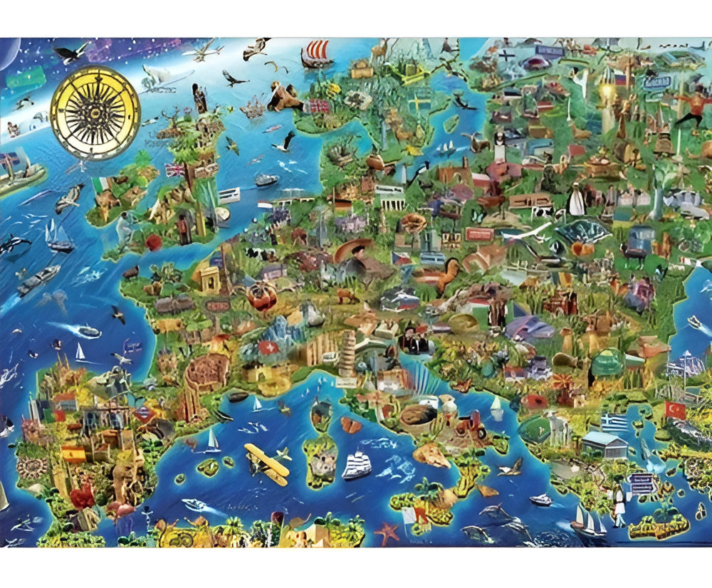 Puzzle Rompecabeza 500 Piezas Mapa De Europa Educa 17962