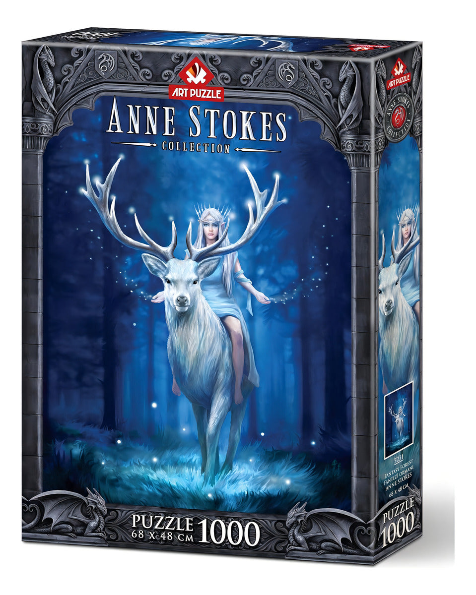 Rompecabezas Ciervo Bosque Magico Stokes 1000 Pz Art Puzzle
