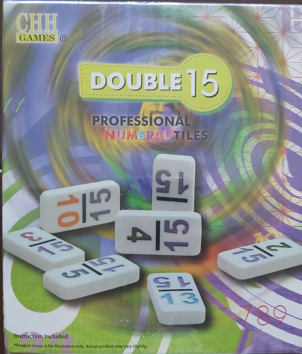 Dominó Chh Doble 15 Números De Colores Juego De Mesa 136 Fichas
